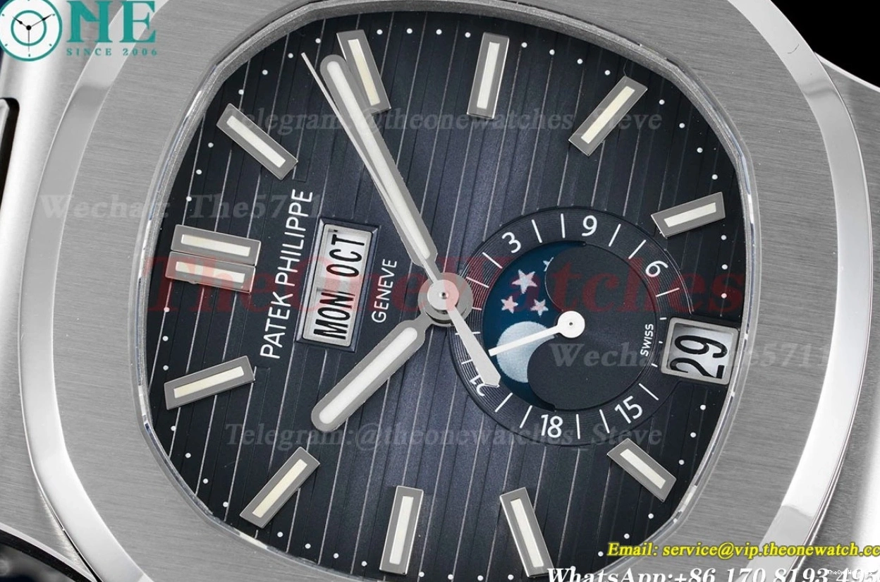 A324 SS Nautilus Dial PPF 5726 RU Blue 40mm Textured 0518